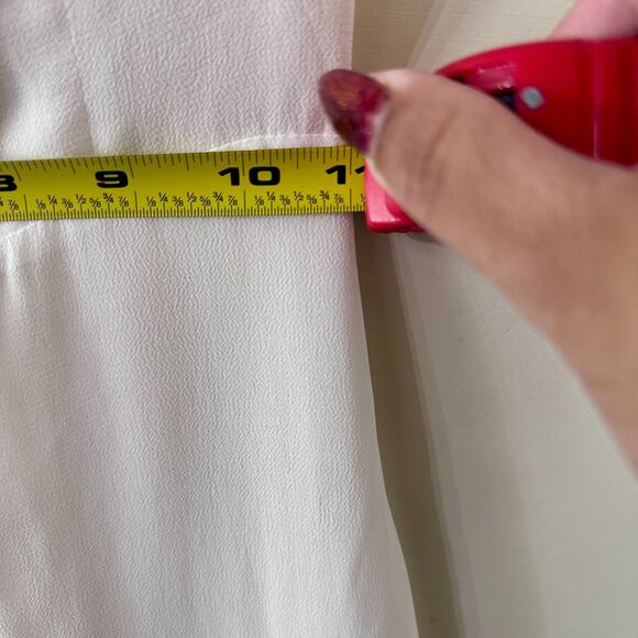 Reformation Adler Ivory Midi Dress Size 0 Smocked Back Ruffle Hem Cottagecore - Picture 9 of 14